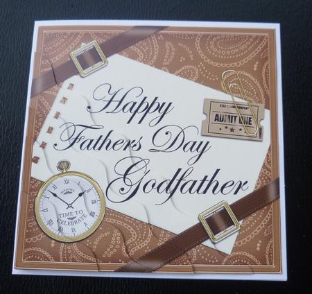 Happy Fathers Day Godfather Wavy Corner by Charlie Angel