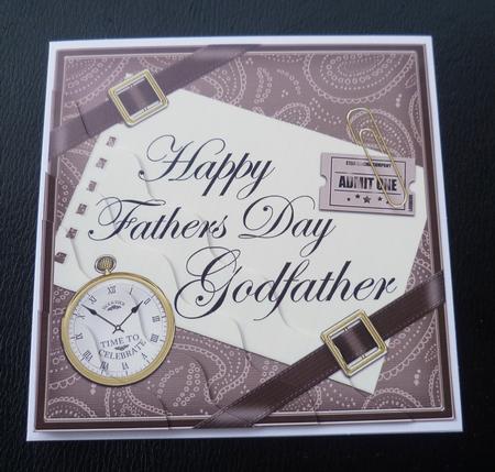 Happy Fathers Day Godfather Wavy Corner by Charlie Angel