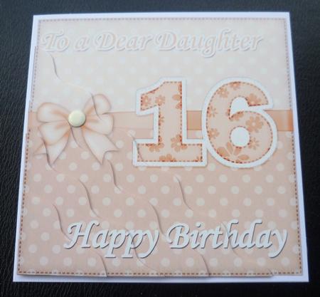 16th Birthday Granddaughter Felties Wavy Corner Side Stacker by Charlie Angel