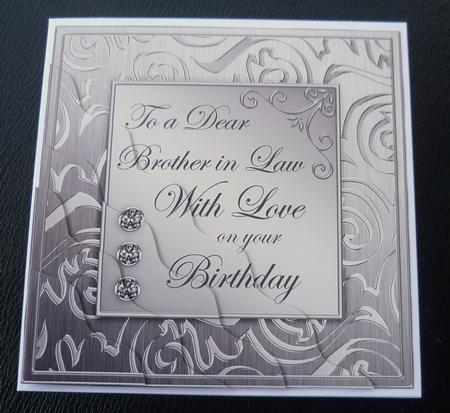 Elegant Metallic Birthday Brother in Law Wavy Corner Stacker by Charlie Angel
