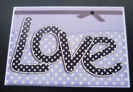 A5 Polka Dot Love Scallop Corner Side Stacker Topper by Charlie Angel