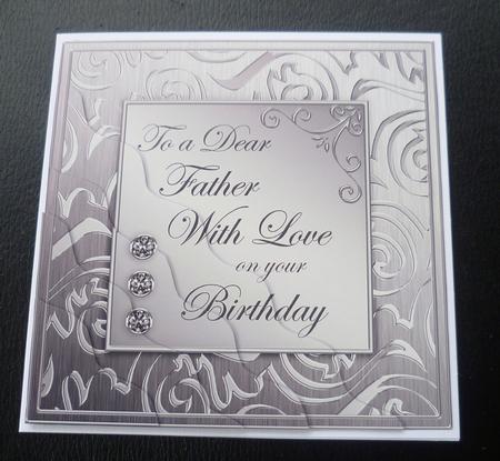 Elegant Metallic Birthday Father Wavy Corner Stacker by Charlie Angel