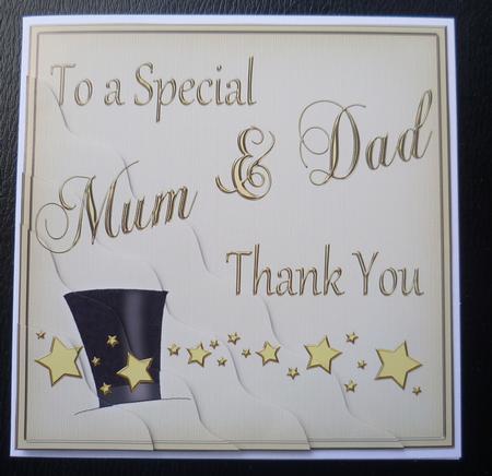 Mum and Dad Thank You Wavy Corner Side Stacker by Charlie Angel