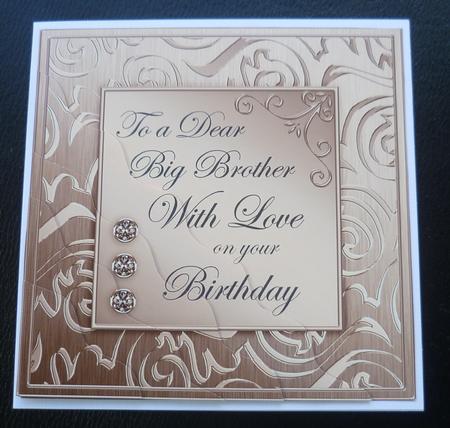 Elegant Metallic Birthday Big Brother Wavy Corner Stacker by Charlie Angel