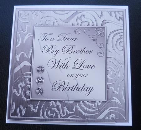 Elegant Metallic Birthday Big Brother Wavy Corner Stacker by Charlie Angel
