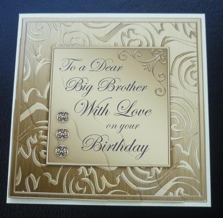 Elegant Metallic Birthday Big Brother Wavy Corner Stacker by Charlie Angel