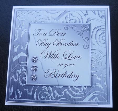 Elegant Metallic Birthday Big Brother Wavy Corner Stacker by Charlie Angel