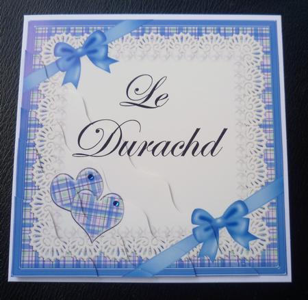 Scottish Tartan Good Wishes Wavy Corner by Charlie Angel