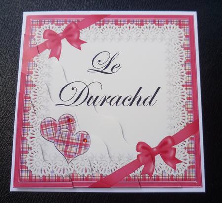 Scottish Tartan Good Wishes Wavy Corner by Charlie Angel
