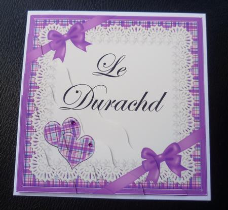 Scottish Tartan Good Wishes Wavy Corner by Charlie Angel