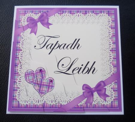 Scottish Tartan Thank You Wavy Corner by Charlie Angel