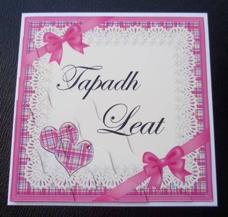 Scottish Tartan Thank You Wavy Corner by Charlie Angel