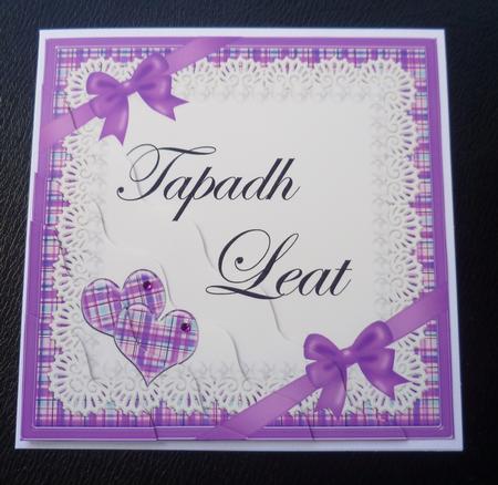 Scottish Tartan Thank You Wavy Corner by Charlie Angel