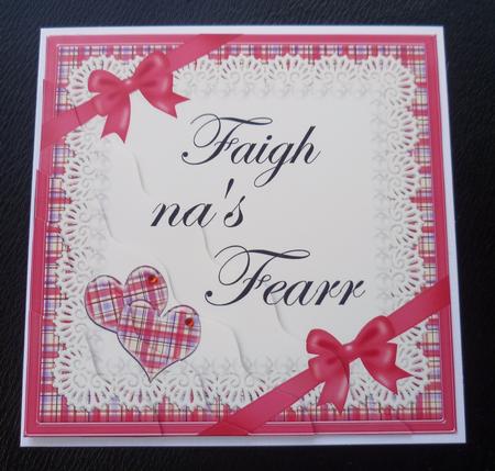 Scottish Tartan Get Better Soon Wavy Corner by Charlie Angel