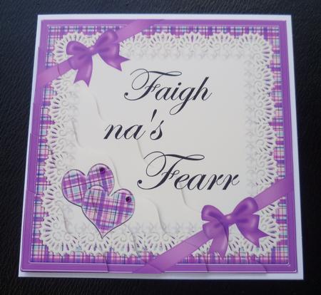 Scottish Tartan Get Better Soon Wavy Corner by Charlie Angel