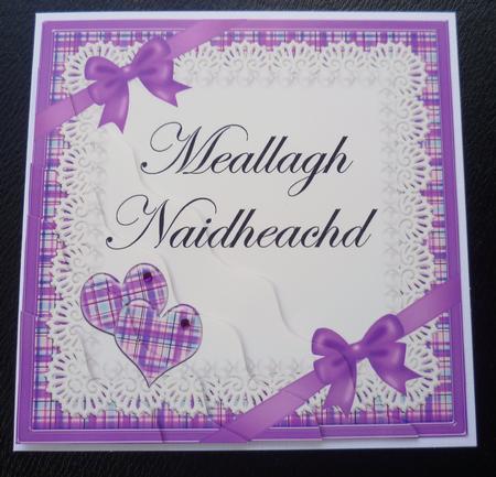 Scottish Tartan Congratulations Wavy Corner by Charlie Angel