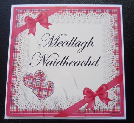 Scottish Tartan Congratulations Wavy Corner by Charlie Angel