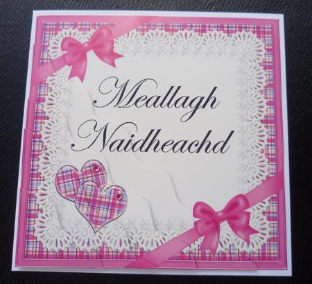 Scottish Tartan Congratulations Wavy Corner by Charlie Angel