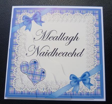 Scottish Tartan Congratulations Wavy Corner by Charlie Angel