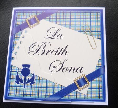 Scottish Tartan Birthday Wavy Corner by Charlie Angel