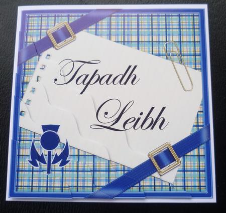 Scottish Tartan Thank You Wavy Corner by Charlie Angel