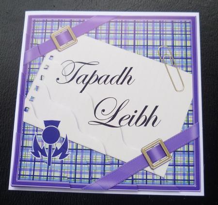 Scottish Tartan Thank You Wavy Corner by Charlie Angel