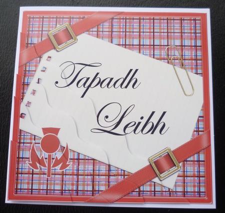 Scottish Tartan Thank You Wavy Corner by Charlie Angel