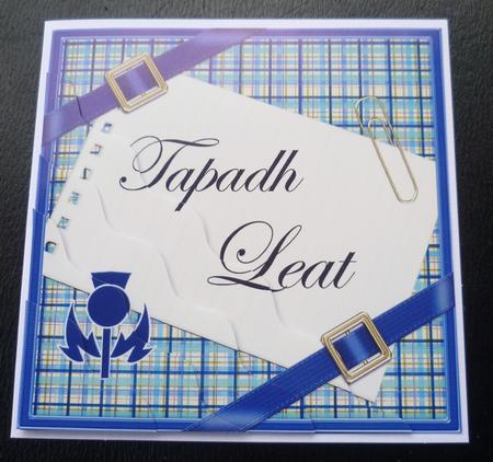 Scottish Tartan Thank You Wavy Corner by Charlie Angel