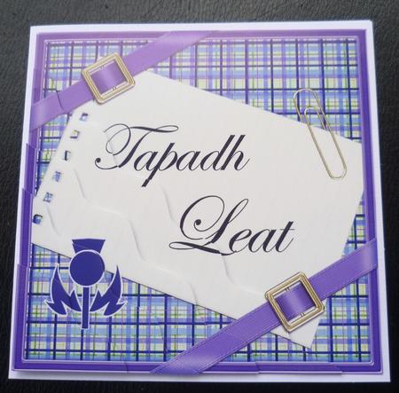 Scottish Tartan Thank You Wavy Corner by Charlie Angel