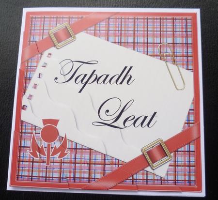Scottish Tartan Thank You Wavy Corner by Charlie Angel