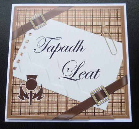 Scottish Tartan Thank You Wavy Corner by Charlie Angel