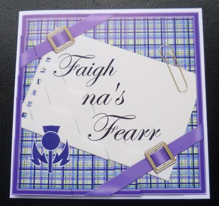 Scottish Tartan Get Better Soon Wavy Corner by Charlie Angel