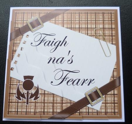 Scottish Tartan Get Better Soon Wavy Corner by Charlie Angel