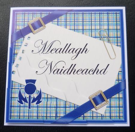 Scottish Tartan Congratulations Wavy Corner by Charlie Angel