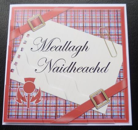Scottish Tartan Congratulations Wavy Corner by Charlie Angel