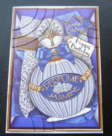 Blue Jasmine Perfume 18th Birthday 7x5 Corner Stacker by Charlie Angel
