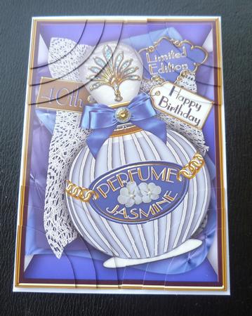 Blue Jasmine Perfume 40th Birthday 7x5 Corner Stacker by Charlie Angel