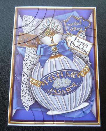 Blue Jasmine Perfume 50th Birthday 7x5 Corner Stacker by Charlie Angel