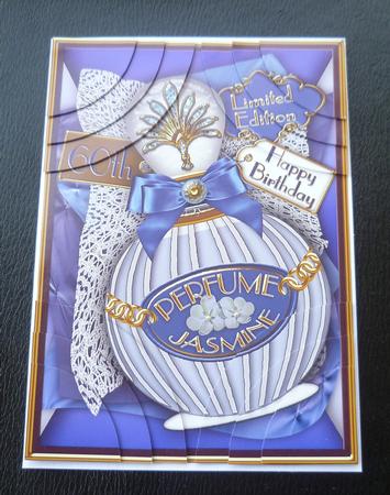 Blue Jasmine Perfume 60th Birthday 7x5 Corner Stacker by Charlie Angel