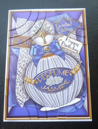 Blue Jasmine Perfume 90th Birthday 7x5 Corner Stacker by Charlie Angel