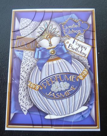 Blue Jasmine Perfume 100th Birthday 7x5 Corner Stacker by Charlie Angel