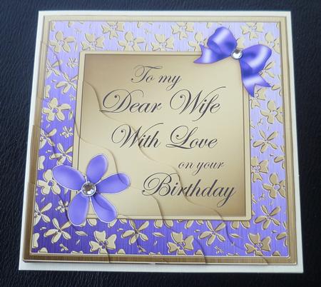 Floral Elegance Birthday Wife Wavy Corner Stacker by Charlie Angel