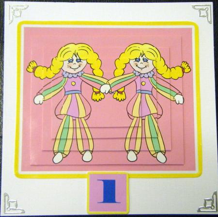 Twins Girls Twice the Joy Congratulations 1 Today Twins Happy Birthday Numbers 1-5. by Charlie Angel