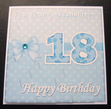 18th Birthday Goddaughter Felties Wavy Corner Side Stacker by Charlie Angel