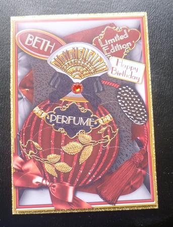 Burlesque Perfume Beth 7x5in Scalloped Bottom Stacker by Charlie Angel