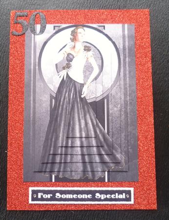 Art Deco Lady Rose (black) Pyramid by Charlie Angel