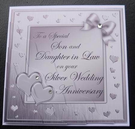 Son and Daughter in Law Silver Wedding Anniversary Wavy Corn by Charlie Angel