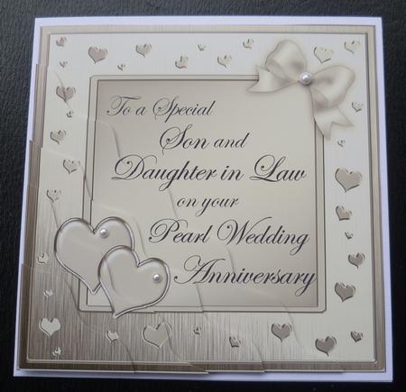 Son and Daughter in Law Pearl Wedding Anniversary by Charlie Angel