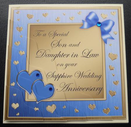 Son and Daughter in Law Sapphire Wedding Anniversary by Charlie Angel