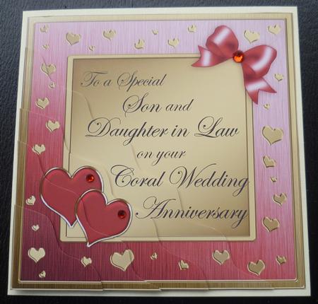 Son and Daughter in Law Coral Wedding Anniversary by Charlie Angel
